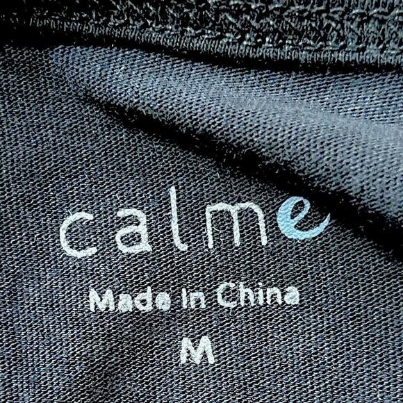 Johnny Was Calme Boxy Fit Cropped Pocket Tee Cotton Black Womens Size Medium NWT - Picture 5 of 7